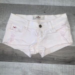 Hollister lowrise white Jean denim Shorts